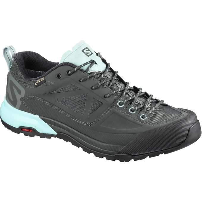 Salomon Israel X ALP SPRY GTX® W - Mens Hiking Boots - Light Blue/Black (HKUF-09642)